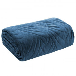 Zamatový prehoz na posteľ Luiz6 modrý new Modrá 220x240 cm #3