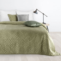 Zamatový prehoz na posteľ Luiz6 svetlozelený new Zelená 170x210 cm