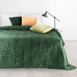 Zamatový prehoz na posteľ Luiz6 tmavozelený new Zelená 220x240 cm