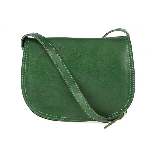 Kožená kabelka na rameno 675 zelená, Zelená