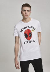 MERCHCODE Pánske tričko Deadpool Chimichanga Tee Farba: white,