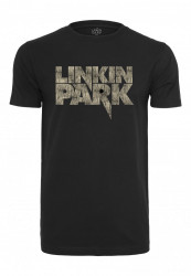 Pánske tričko MERCHCODE Linkin Park Distressed Logo Tee Farba: black,