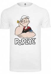 Pánske tričko MERCHCODE Popeye Logo And Pose Tee Farba: white,