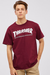 Pánske bordové tričko Thrasher Skate Mag Farba: Bordová,