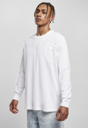 Pánske tričko URBAN CLASSICS Organic Basic Pocket biele