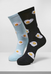 Ponožky MR.TEE Fried Egg Socks 2-Pack Farba: black/lightblue,
