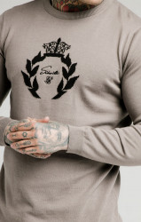 SIK SILK Pánsky sveter SikSilk High Neck Knitted Prestige grey #1