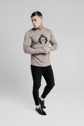 SIK SILK Pánsky sveter SikSilk High Neck Knitted Prestige grey #2