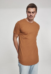 Pánske tričko URBAN CLASSICS Shaped Long karamelová