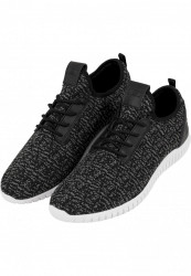 Unisex športová obuv Urban Classics Knitted Light Runner Shoe black/grey/white