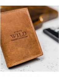 Always wild svetlo hnedá pánska kožená peňaženka B3177 #12