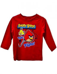 Angry birds chlapčenskú červené tričko N3982