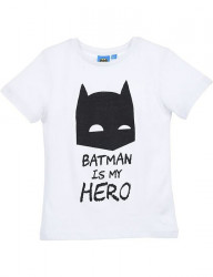 Batman chlapčenské biele tričko batman is my hero N3999
