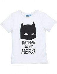 Batman chlapčenské biele tričko batman is my hero N3999