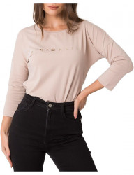 Béžové dámske tričko minimalist Y8108