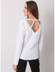 Biele dámske tričko s výstrihom na chrbte Y9864 #1
