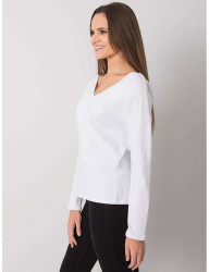 Biele dámske tričko s výstrihom na chrbte Y9864 #2