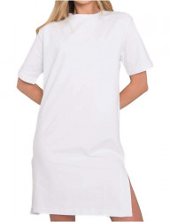 Biele dámske tričkové šaty Y5186