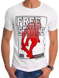 Biele pánske tričko free style Y0193