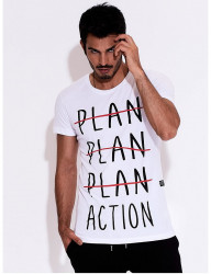 Biele pánske tričko s nápisom plan Y3309 #2