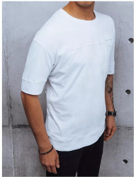 Biele pánske tričko s náprsným vreckom W5746 #1