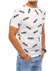 Biele pánske tričko s potlačou W9197 #2
