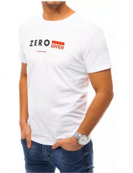 Biele pánske tričko s potlačou zero W3672 #1