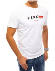 Biele pánske tričko s potlačou zero W3672 #2