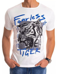 Biele pánske tričko tiger Y0261