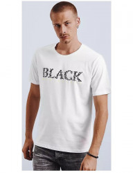 Biele tričko s nápisom black Y4847 #2