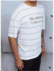 Biele tričko s pruhmi W5890 #1
