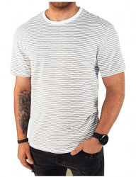 Biele vzorované pánske tričko B4125