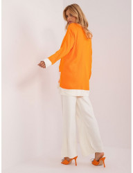 Bielo-oranžový komplet nohavíc a oranžového svetra B3293 #1