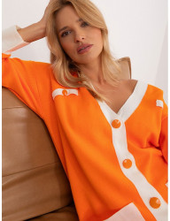 Bielo-oranžový komplet nohavíc a oranžového svetra B3293 #4