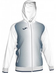 Bielo-šedá futbalová mikina joma supernova hooded jacket B1430