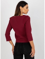 Bordová elegantná blúzka s čipkou W9566 #1
