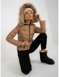 Camel dámska zimná bunda s kožúškom W8111 #4
