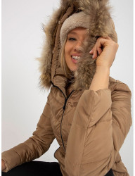 Camel dámska zimná bunda s kožúškom W8111 #5