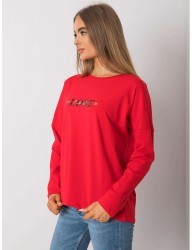 červené dámske tričko s nápisom love Y8689 #2