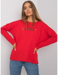 červené dámske tričko s nápisom love Y8689 #3