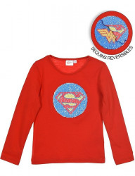 červené dievčenské tričko super hero N5947