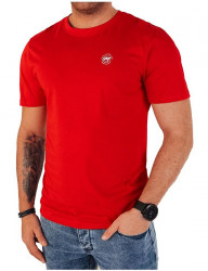 červené pánske basic tričko B4568