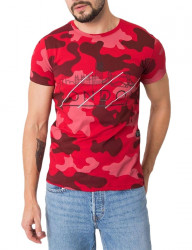 červené pánske camo tričko N9993
