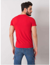 červené pánske tričko s potlačou Y1929 #1