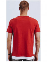 červené pánske tričko s potlačou Y4632 #1