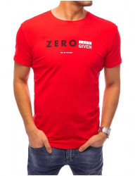 červené pánske tričko s potlačou zero W3675