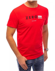červené pánske tričko s potlačou zero W3675 #1