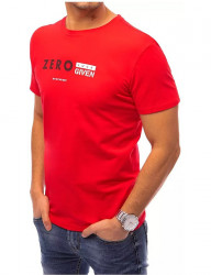 červené pánske tričko s potlačou zero W3675 #2