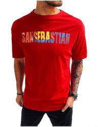 červené pánske tričko san sebastian W9407