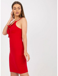 červené priliehavé šaty W6088 #2